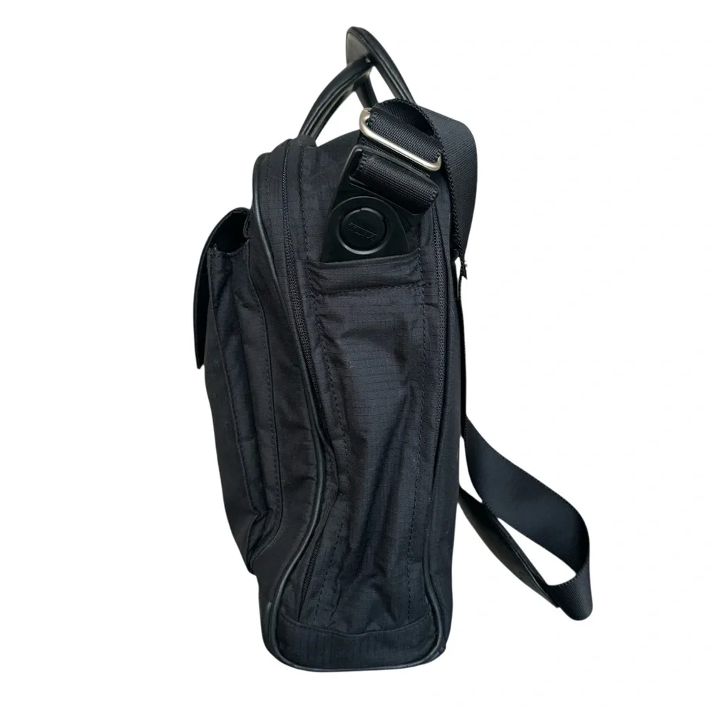 TUMI Alpha Laptop Bag Briefcase Black Ballistic Nylon Travel Bag